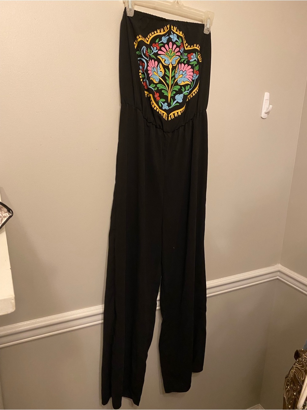 SHEIN Black Strapless Jumpsuit